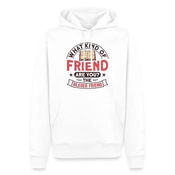 Conception d’amateurs de livres avec des livres pour la littérature - Sweat à capuche Premium bio Homme - blanc - Devant - Nico (187cm)