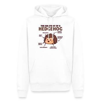 explication de hérisson mignon Anatomie d’un hérisson - Sweat à capuche Premium bio Homme - blanc - Devant - Nico (187cm)