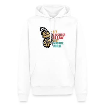 Ma belle-fille est mon enfant papillon préféré - Sweat à capuche Premium bio Homme - blanc - Devant - Nico (187cm)