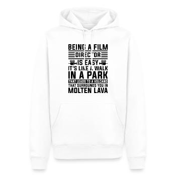 Être réalisateur de films est facile Réalisateurs de films - Sweat à capuche Premium bio Homme - blanc - Devant - Nico (187cm)