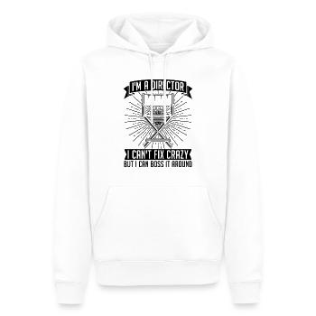 Je suis un réalisateur que je ne peux pas réparer Réalisateurs de films de cinéma - Sweat à capuche Premium bio Homme - blanc - Devant - Nico (187cm)