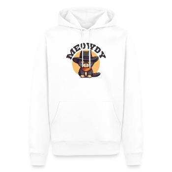 Meowdy Howdy Katze Cowboyhut süße Katzen - Männer Premium Bio Hoodie - Weiß - Vorne - Nico (187cm)