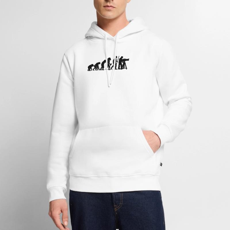 Camera Operator Evolution Retro Loves Filmmaking Männer Premium Bio Hoodie