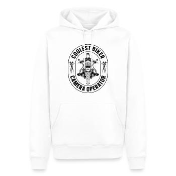 Coolest Biker Camera Filmmaker Opérateurs de caméra - Sweat à capuche Premium bio Homme - blanc - Devant - Nico (187cm)