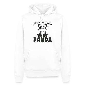 Ich wäre lieber ein Panda - süße Panda - Männer Premium Bio Hoodie - Weiß - Vorne - Nico (187cm)