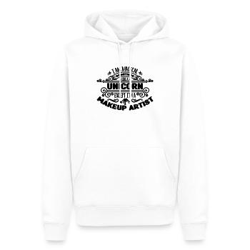 Je suis magique Quelque chose de cosmétologie maquilleurs - Sweat à capuche Premium bio Homme - blanc - Devant - Nico (187cm)