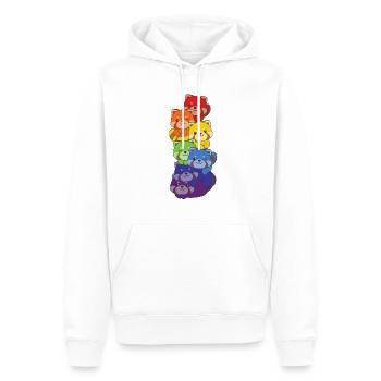 Regenbogen Roter Panda süße bunte Roter Panda für - Männer Premium Bio Hoodie - Weiß - Vorne - Nico (187cm)