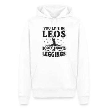 Vous vivez dans le butin de Leo Gymnastics Contorsionniste - Sweat à capuche Premium bio Homme - blanc - Devant - Nico (187cm)