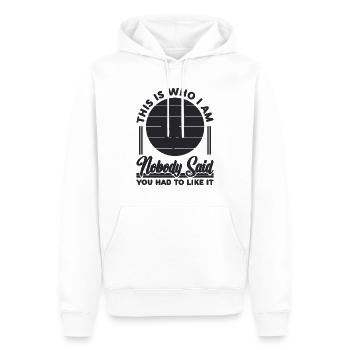 C’est qui je suis Contorsionniste Gymnaste Contorsionniste - Sweat à capuche Premium bio Homme - blanc - Devant - Nico (187cm)