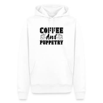 Coffee And Puppetry Marionettes Puppets Puppeteer - Men’s Premium Organic Hoodie - white - Front - Nico (187cm)
