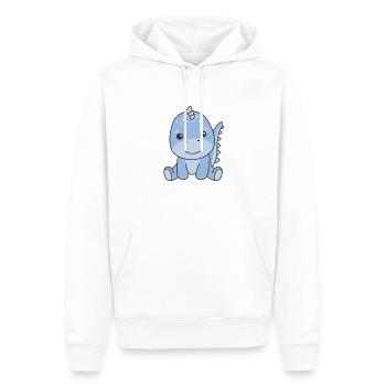 Dino animaux mignons pour enfants manga dinos - Sweat à capuche Premium bio Homme - blanc - Devant - Nico (187cm)