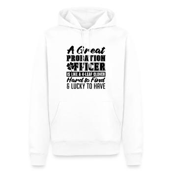 Un excellent agent de probation est un agent correctionnel - Sweat à capuche Premium bio Homme - blanc - Devant - Nico (187cm)