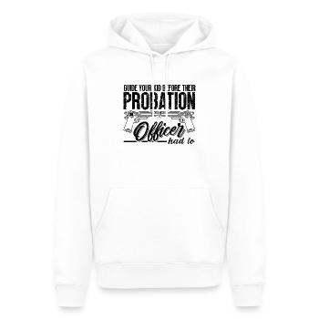 Guidez votre enfant devant les agents de probation de la police - Sweat à capuche Premium bio Homme - blanc - Devant - Nico (187cm)