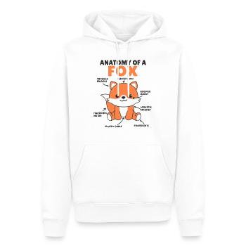 süßer Fuchs Erklärung Anatomy of a Fox - Männer Premium Bio Hoodie - Weiß - Vorne - Nico (187cm)