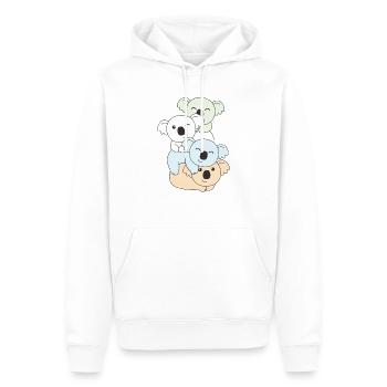 Unlabeld Flag Pride LGBTQ süßer Koala - Männer Premium Bio Hoodie - Weiß - Vorne - Nico (187cm)