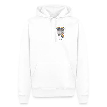 Regenbogen Hippo Flag Pride LGBTQ süße Hippos - Männer Premium Bio Hoodie - Weiß - Vorne - Nico (187cm)