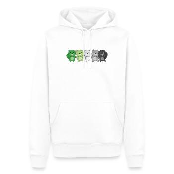 Aromantik Flag Pride LGBTQ süßer Biber - Männer Premium Bio Hoodie - Weiß - Vorne - Nico (187cm)