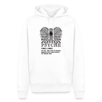 Psyché L’âme Mythe Grèce Mythologie Amoureux - Sweat à capuche Premium bio Homme - blanc - Devant - Nico (187cm)