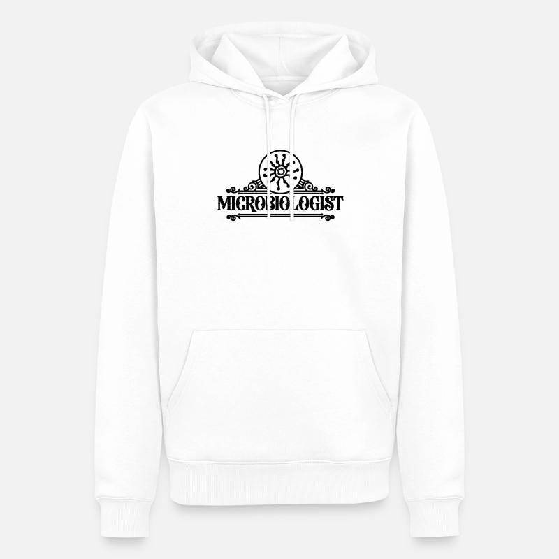 Microbiologiste Biologiste Science Microbiologistes - Sweat à capuche Premium bio Homme - blanc