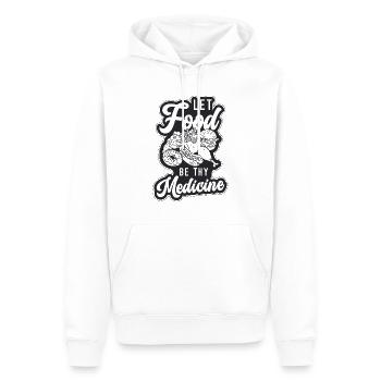 Let Food Be Thy Medicine Nutrition Dietitians - Men’s Premium Organic Hoodie - white - Front - Nico (187cm)