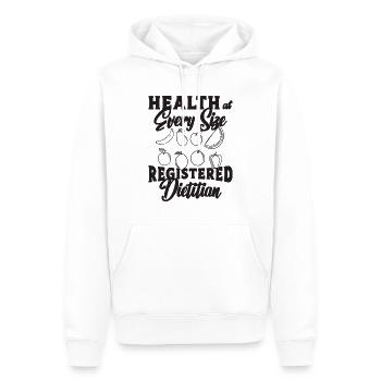 Health At Every Size Loves Nutritionist Dietitians - Men’s Premium Organic Hoodie - white - Front - Nico (187cm)