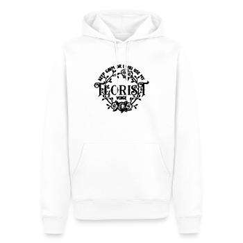 Restez calme J’utiliserai mon fleuriste Jardinage Fleuristes - Sweat à capuche Premium bio Homme - blanc - Devant - Nico (187cm)