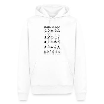 Dietitian Alphabet Loves Nutritionist Dietitians - Männer Premium Bio Hoodie - Weiß - Vorne - Nico (187cm)
