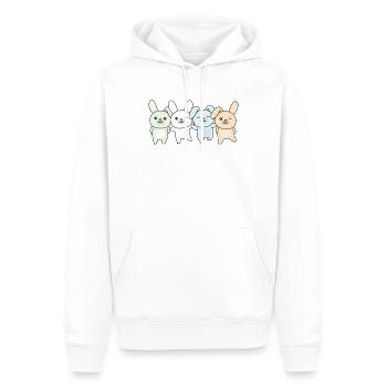 Drapeau non étiqueté Fierté LGBTQ Lapin mignon - Sweat à capuche Premium bio Homme - blanc - Devant - Nico (187cm)