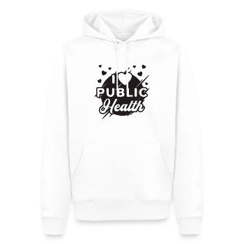 I Infirmières en santé publique cardiaque Travailleur de la santé - Sweat à capuche Premium bio Homme - blanc - Devant - Nico (187cm)