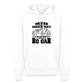 Ne sous-estimez jamais un vieil homme modèle de voiture RC Racer - Sweat à capuche Premium bio Homme - blanc - Devant - Nico (187cm)