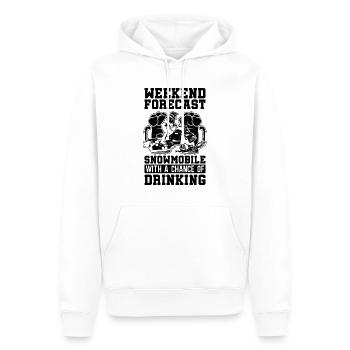 Prévisions de fin de semaine Motorsport Snowmobile Racer - Sweat à capuche Premium bio Homme - blanc - Devant - Nico (187cm)