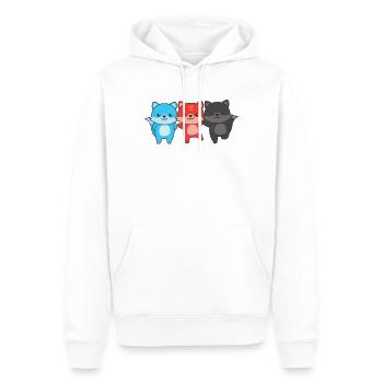 Polyamory Flag Gay Pride LGBTQ Fuchs - Männer Premium Bio Hoodie - Weiß - Vorne - Nico (187cm)