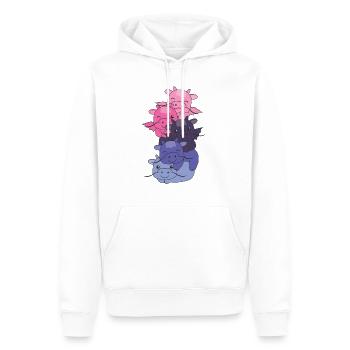 Omnisexuell Flag Pride LGBTQ süßer Drache Stapel - Männer Premium Bio Hoodie - Weiß - Vorne - Nico (187cm)
