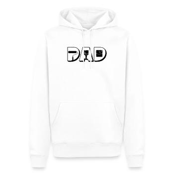 Papa Craftsmanship aime les peintres de rouleaux de peinture - Sweat à capuche Premium bio Homme - blanc - Devant - Nico (187cm)