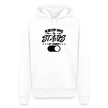 Keeping The Status At Team Leader Project Manager - Men’s Premium Organic Hoodie - white - Front - Nico (187cm)