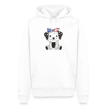 4. Juli amerikanischer Dalmatiner für Kinder USA - Männer Premium Bio Hoodie - Weiß - Vorne - Nico (187cm)