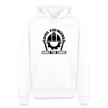 Civil Engineers Make The Grade Project Engineer - Männer Premium Bio Hoodie - Weiß - Vorne - Nico (187cm)