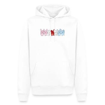 hijra flag pride LGBTQ mignon lapin bande - Sweat à capuche Premium bio Homme - blanc - Devant - Nico (187cm)