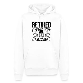 Charpentier à la retraite Aidez-le Charpentiers menuisiers - Sweat à capuche Premium bio Homme - blanc - Devant - Nico (187cm)