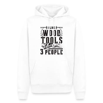 I Like Wood Tools And Woodsman Logger Wood Carver - Männer Premium Bio Hoodie - Weiß - Vorne - Nico (187cm)
