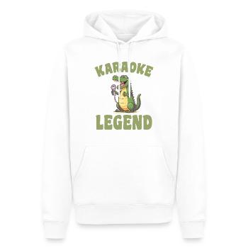 Un chanteur de karaoké dit une légende du karaoké au crocodile - Sweat à capuche Premium bio Homme - blanc - Devant - Nico (187cm)
