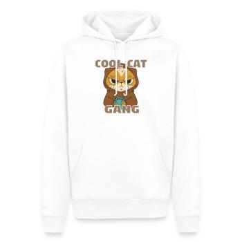 Chat domestique à poil court Maine Coon Chat siamois Chat - Sweat à capuche Premium bio Homme - blanc - Devant - Nico (187cm)