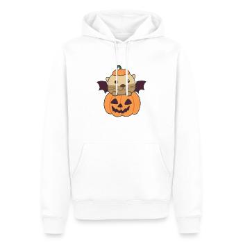 Otter Happy Halloween Pumpkin Bat Costume - Men’s Premium Organic Hoodie - white - Front - Nico (187cm)