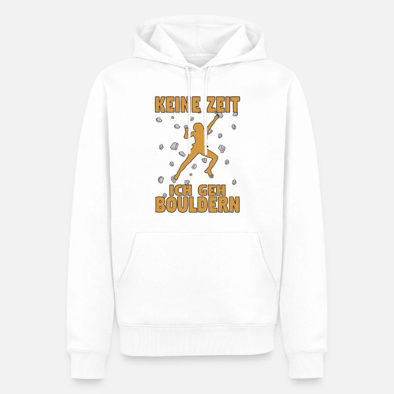 Bouldern Boulder Klettern Boulderer Bouldering - Männer Premium Bio Hoodie - Weiß