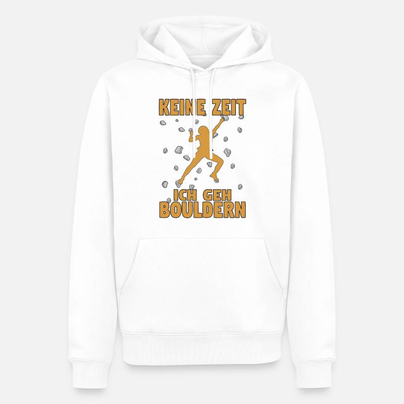 Boulder Bouldern Klettern Boulderer Bouldering - Männer Premium Bio Hoodie - Weiß