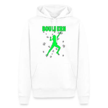 Bouldering Bouldering Climbing Boulderer Bouldering - Men’s Premium Organic Hoodie - white - Front - Nico (187cm)
