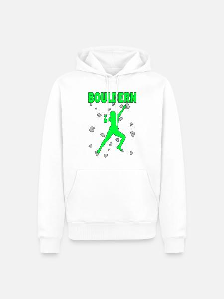 Bloc Bloc Escalade Bloc Bloc - Sweat à capuche Premium bio Homme - blanc