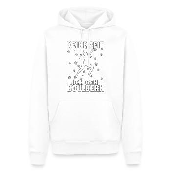 Bouldern Boulder Klettern Boulderer Bouldering - Männer Premium Bio Hoodie - Weiß - Vorne - Nico (187cm)