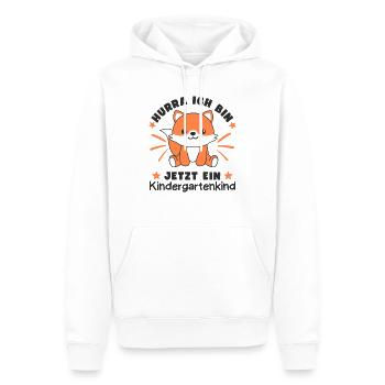 Hurra Ich Bin Jetzt Ein Kindergartenkind Fuchs - Männer Premium Bio Hoodie - Weiß - Vorne - Nico (187cm)