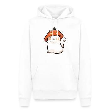 Chat Happy Halloween Costume de Citrouille - Sweat à capuche Premium bio Homme - blanc - Devant - Nico (187cm)